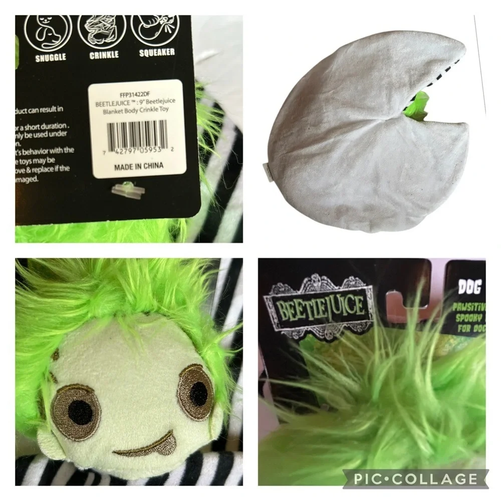NWT bundle 3 Halloween Gothic dog toys Beetlejuice